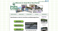 Desktop Screenshot of greatriverboatrental.com